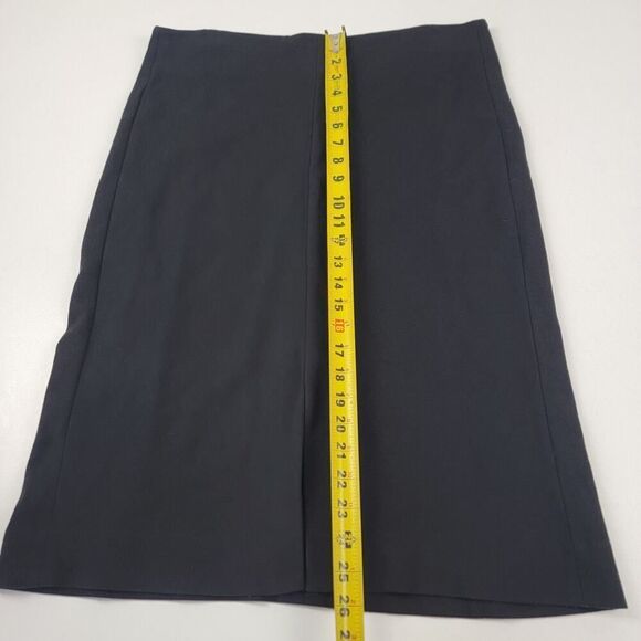 MM Lafleur The Greenpoint Pencil Straight Skirt Black Size 16 Front Slit Office - Picture 7 of 9